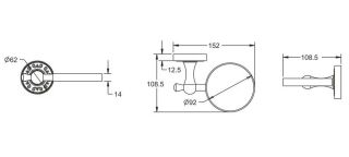 Ёршик для унитаза Rose RG1000Q бронза